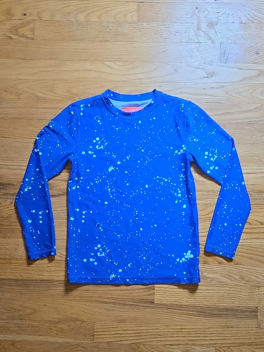 J Crew long sleeve splatter-print rashguard swim top